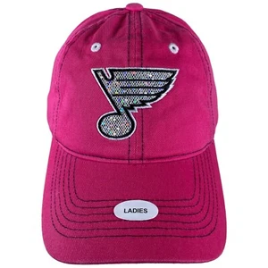 NHL St Louis Blues Ladies Pink Glitter Logo 100% Cotton Hat Cap NEW  - Picture 1 of 7