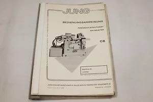 Betriebsanleitung - Innen-Schleifautomat Schleifmaschine - JUNG - C8 - 1960 - Bild 1 von 3