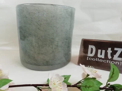 Dutz Vase Cylinder New Grey H 18 cm Glas rund Zylinder grau verwischt collection - Bild 1 von 4