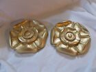 Two Large Tudor Roses Wall Plaque Mouldings Decorative wall Moulding Fire Place 