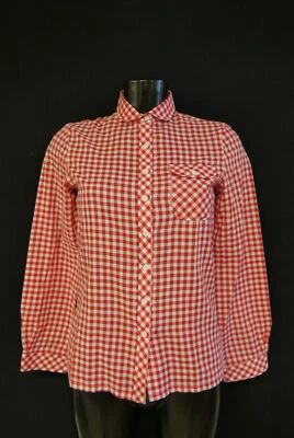 Gr.36 Trachtenbluse rot/weiß Bluse für Dirndl C&A Baumwollmischung TB9606 - Bild 1 von 4