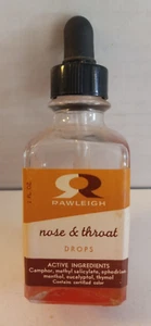 Gotas nariz y garganta Rawleigh de colección botella de vidrio transparente de 2 oz con gotero - Imagen 1 de 5