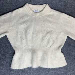 & Other Stories Alpaca Wool Sweater Paris Atelier Pullover M 8 Peplum Angelcore - Picture 1 of 14
