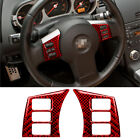 2x rote Kohlefaser-Lenkradknopf-Abdeckungsverkleidung für Nissan 350Z Typ A
