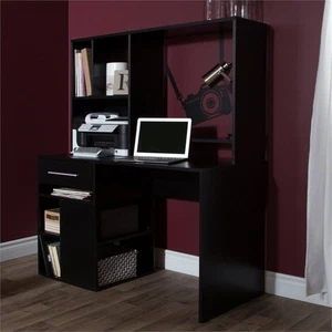 South Shore Annexe Home Office Desk in Pure Black - Picture 1 of 5