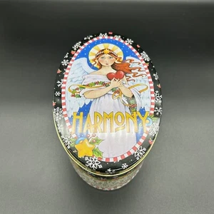 De colección Mary Engelbreit Harmony Angel con hojalata ovalada dura 2001 Michel & Company - Imagen 1 de 7