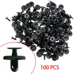 100Pcs Bumper Clips 7mm Fastener Fender Push Plastic Rivet for Toyota Pontiac - Bild 1 von 8