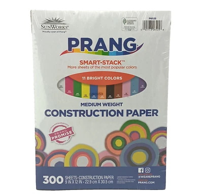 Papel de construcción Prang Smart-Stack 9" x 12" colores surtidos - 300 hojas Foto 1 de 2