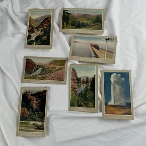 Union Pacific System Pictorial Post Card Lot Old Faithful Continental Divide - Picture 1 of 9