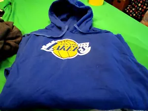 NEW NBA BASKETBALL LA LAKERS LOS ANGELES HOODED SWEATSHIRT ROYAL BLUE 2XLT - Picture 1 of 2