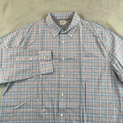 FAHERTY Movement Shirt Men XL Pink Blue Plaid Performance Long Sleeve NWOT $148 - Image 1 of 4