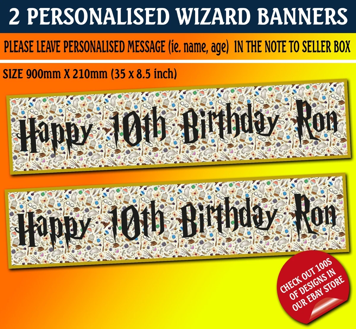 Banderin Harry Potter Cumpleaños De Fieltro