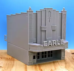 N Scale - North Carolina Mt Airy Earle Movie Theater - 1:160 Scale Building - Picture 1 of 10