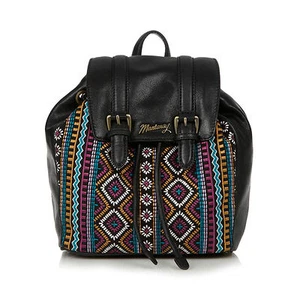 BNWT - MANTARAY LEATHER EMBROIDERED BACKPACK (Black) - Picture 1 of 6