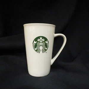 2014 Starbucks Tall Coffee Mug 17.8 fl oz. White With Green Mermaid - Picture 1 of 9