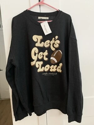 Sudadera "LET'S GET LOUD FOOTBALL" SIMPLEMENTE SUREÑO Cuello Redondo, XXL NUEVA CON ETIQUETAS Foto 1 de 2