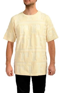 Scuderia Ferrari Men's Beige C-Neck Logo Print Short Sleeve T-Shirt US L IT 52 - Picture 1 of 6