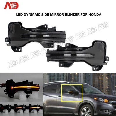 Espejo retrovisor lateral LED secuencial para Honda Accord CR-V HR-V lámpara marcadora ahumada Foto 1 de 4