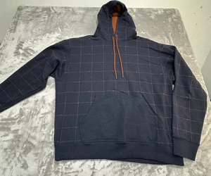 Champion Hoodie Herren Größe XL blau orange Allover-Druck Gitter Kordelzug gebraucht, in einwandfreiem Zustand - Bild 1 von 8