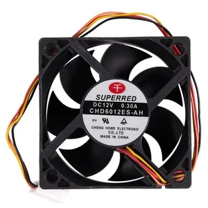DC 12V 0.3A 60mm Connecteur 4 Broches PC Ordinateur Boîtier Ventilateur CHD6012ES-AH O8F36998 - Photo 1/8