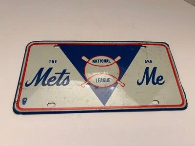 The Mets And Me Vintage New York Mets MLB  1960’s Metal License Plate - Image 1 of 2