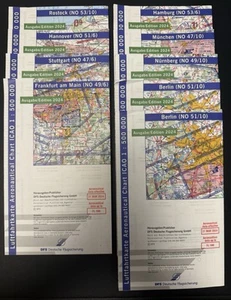 9x ICAO Luftfahrtkarten Deutschland 2024 – DFS VFR Charts (inkl. Berlin doppelt) - Bild 1 von 1