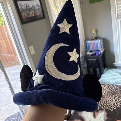 Walt Disney World Disneyland Blue Wizard Fantasia Sorcerer Hat Mickey Ears Adult - Image 1 of 4