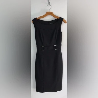 WHBM White House Black Sleeveless Retro Chic Sheath LBD Dress 00 XXS - Image 1 of 4