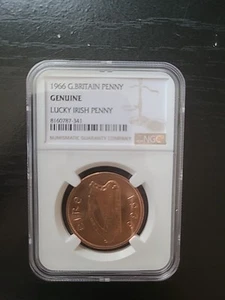 ๐1966 Ireland - NGC Genuine - Lucky Irish Penny - Beautiful Rare Coin ๐ - Picture 1 of 2