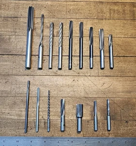 Short Shank Reamers Lot • PRECISION MACHINIST Toolmaker Tools HSS ½" to 1/16 ☆US - Picture 1 of 3