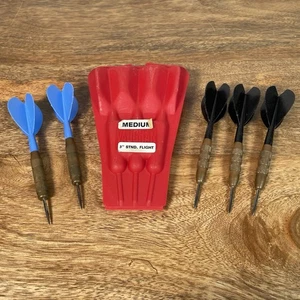 Vintage Darts Standard Flight Brass Plastic & John Vaughan 1978 Case Holder Box - Picture 1 of 24
