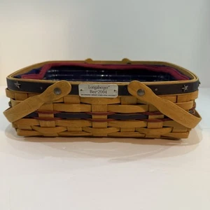 Longaberger 2004 Bee Basket Set Includes Indigo Liner And Protector - Picture 1 of 8