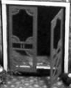 DBL SCROLLWORK SCREEN DOOR O On3 On30 Model Railroad Dollhouse Structure GL3635