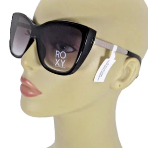 ROXY Oversized Black & Gold Cat Eye Sunglasses 1-piece Purple Lens RS3000OP-001 - Picture 1 of 9