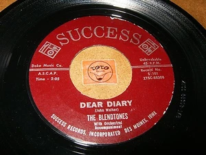 THE BLENDTONES - DEAR DIARY - LOVERS / LISTEN - DOO WOP - Picture 1 of 2