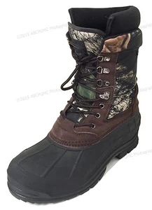 New Men's Winter Snow Boots Camouflage 10" Leather Waterproof Insulated Hunting - Picture 1 of 9