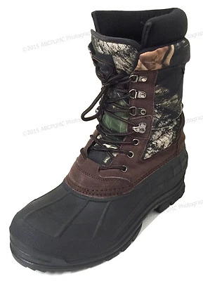 New Men's Winter Snow Boots Camouflage 10" Leather Waterproof Insulated Hunting - Image 1 of 4