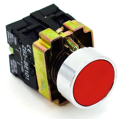 Push Button fits XB2-BA42 Red Momentary 1NO 1NC YC-XB2-BA42-11 - Image 1 of 2