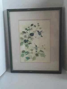 Anton Wang Art Print Hummingbirds Floral Flowers Wall Art Lithograph 516/1950 - Picture 1 of 7