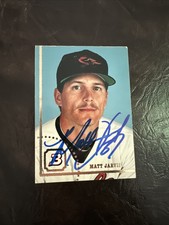 1994 Bowman Baltimore Orioles Baseball Card #599 Matt Jarvis Signed Autograph