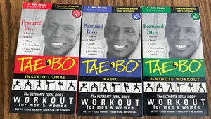 Billy Blanks TAE BO Workout Exercise 3 VHS Tapes 1998 Basic Instructional 8-min - Picture 1 of 12