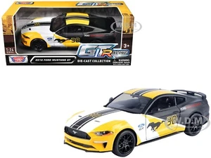 Ford Mustang GT #38 2018 blanco y negro mate modelo diecast 1/24 de Motormax 73911 - Imagen 1 de 1
