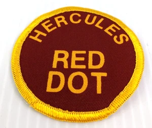 Vintage Patch Herkules ROTER PUNKT gesticktes Logo rund Mütze Shirt Tasche Patch 3" - Bild 1 von 3