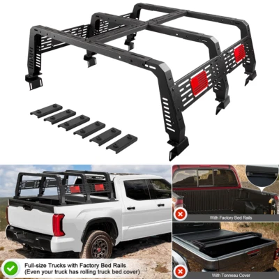 For Ram 1500 2500/Silverado 1500/F-150/Tundra/GMC Sierra 22.5" Steel Bed Rack Foto 1 de 4