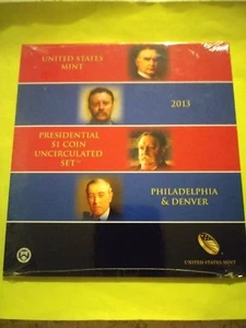 2013 US MINT PRESIDENTIAL P & D UNCIRCULATED 8-COIN DOLLAR SET - Picture 1 of 2