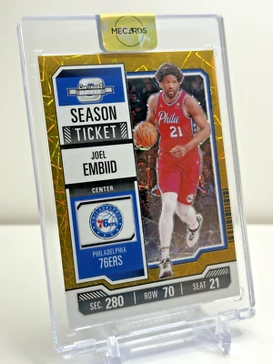Joel Embiid 2/2 Gold Lazer Season Ticket Panini Contenders Optic 2023-24 76ers - Bild 1 von 4