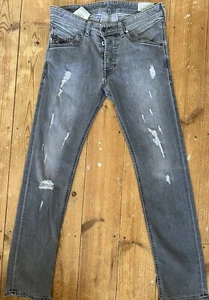 Diesel Belther - 0673P - W27 L30 - Slim Fit Mens Jeans - Rip & Repair - Used. - Picture 1 of 9