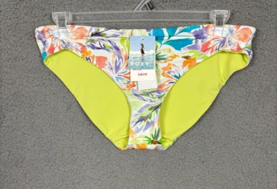 Roxy 女式复古双面时髦比基尼下装多色 XL 全新带标签。 — 第 1/4 张图片