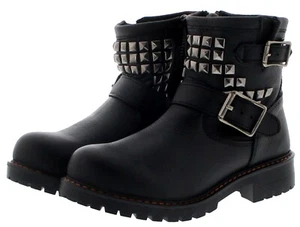 Harley-Davidson D21027 Black Damen Biker Boots Bikerstiefelette Schwarz - Imagen 1 de 1