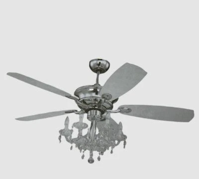 Craftmade Brown Julianne 4 Blades Fandelier Crystal Light Ceiling Fan 52" - Image 1 of 4